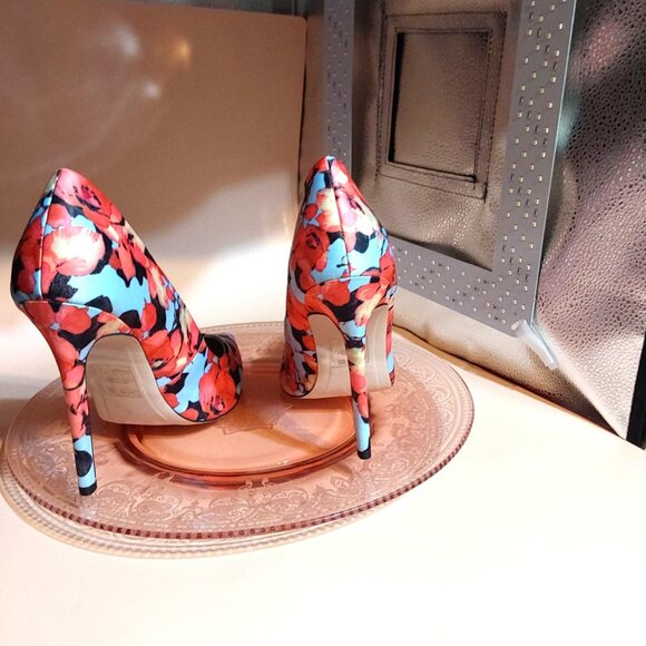 ASOS Fashion Frenzy Glam Party Floral Print High Heel Stilettos Women's Size 9.5 - Picture 4 of 5